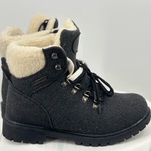 Lugz Grotto II women’s Charcoal With Fleece, Lace-up Boots, Size 10